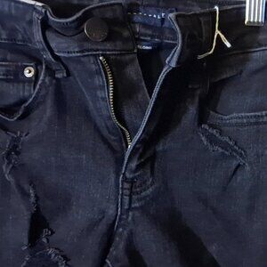 Aéropostale Dark Wash Distressed Skinny Jeans Size 00 Reg Stretch Ripped Grunge